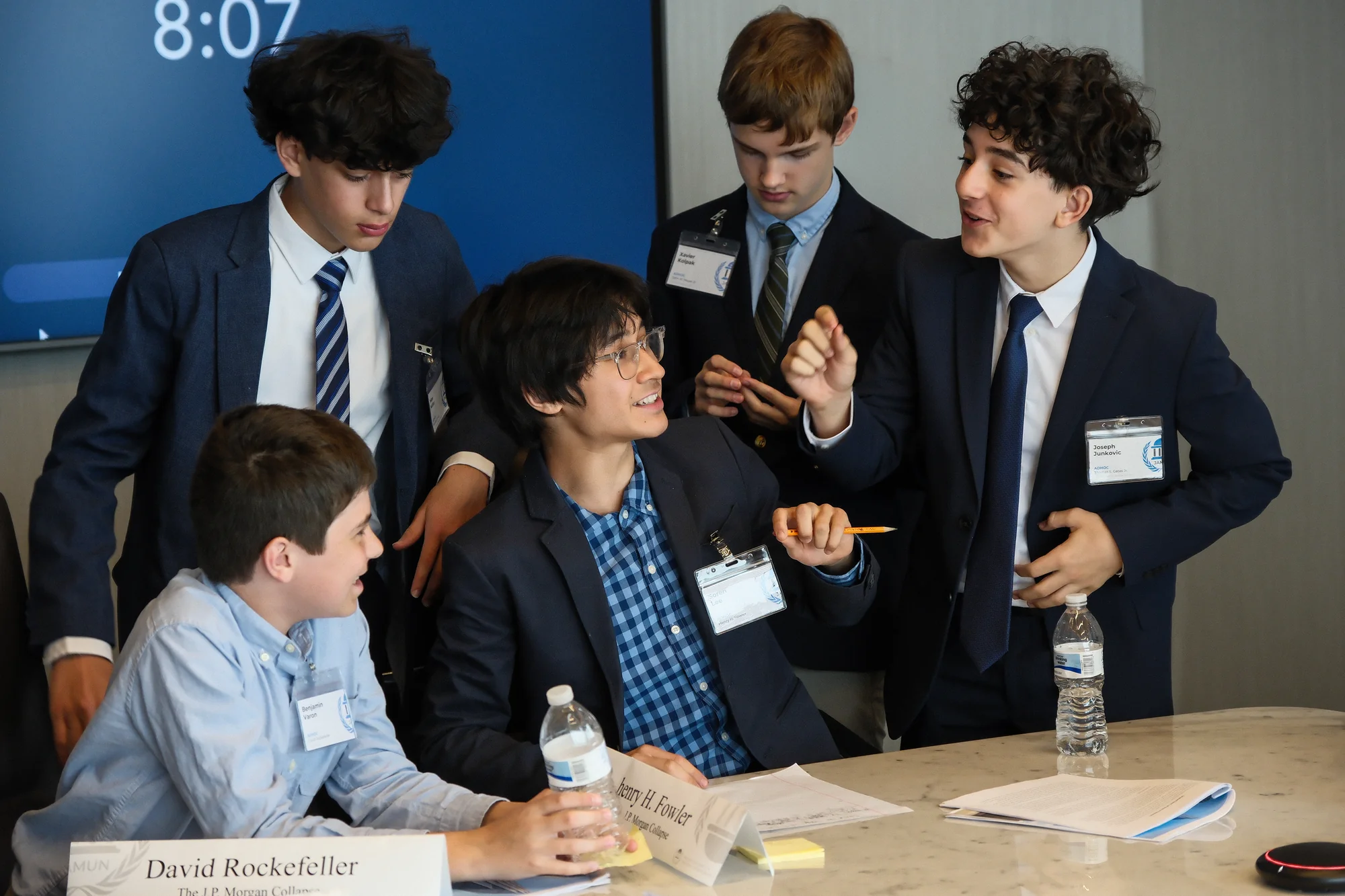JAMUN delegates deliberating during committee.