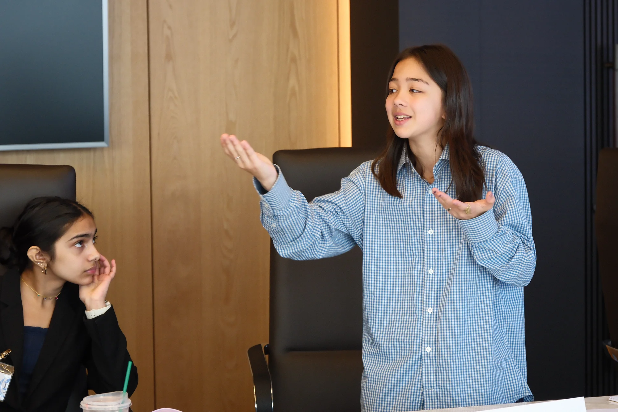 A JAMUN delegate addresses her committee.